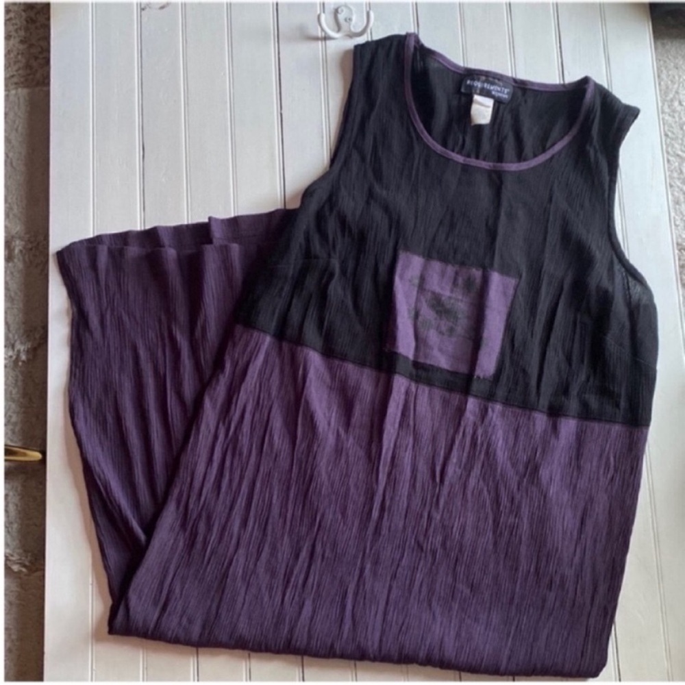 Requirements Vintage Maxi Dress Purple Black Size 2X